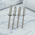 SUS 304 Stainless Steel Rivets Dome Head Pop Rivets 5/32 3/16 Open End Blind Rivets With Thread Mandrel Pull Screw Blind Rivet
