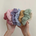 Cotton Fabric Large Scrunchies Ropes Hair Bands Ties Gum Elastics Ponytail Holders for Women Girls