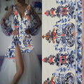Multicolored African Embroidered Net Tulle Mesh Lace Fabric Multi Flower Pattern 3D Lace Fabric for Ladies