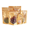 14x20cm Wholesale Matte clear Gold Color Aluminum Foil Food Storage Ziplock Stand up Pouches Bags