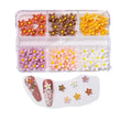 New Multi Colors Natural 3D Nail Acrylic Flowers Nail Decorations Pressed on Nail Resin Flower Decoration