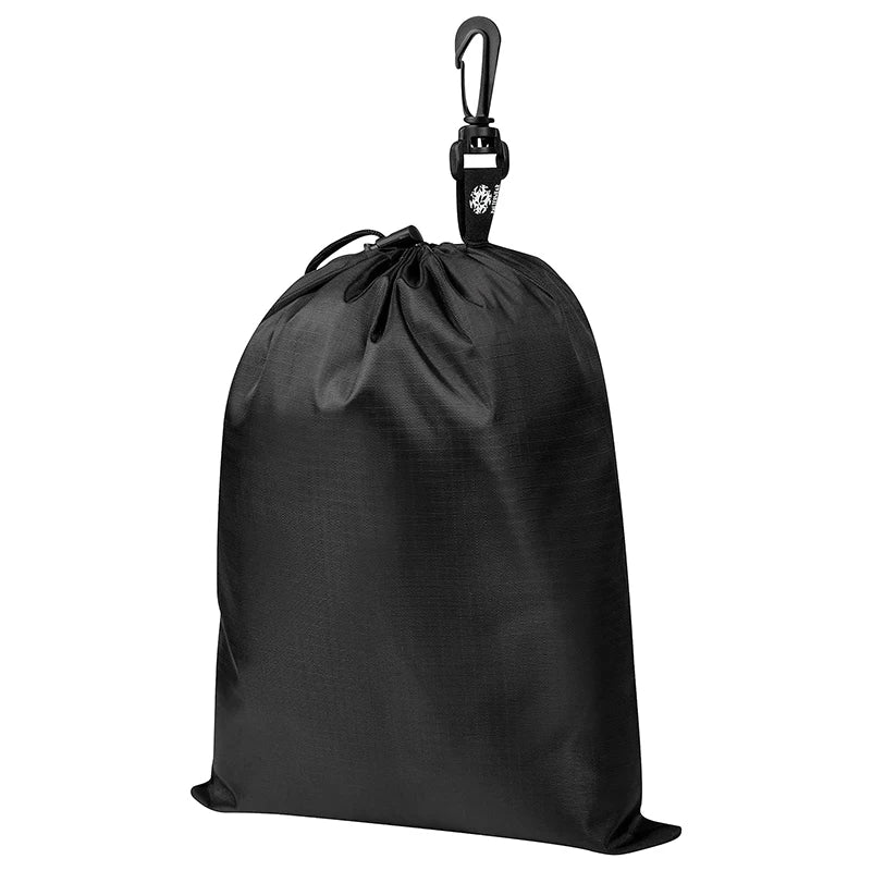 Large Capacity Hangable Nylon Drawstring Ditty Pouch Cinch Bags For Travel Wardrobe Outdoors With Hook & Clip