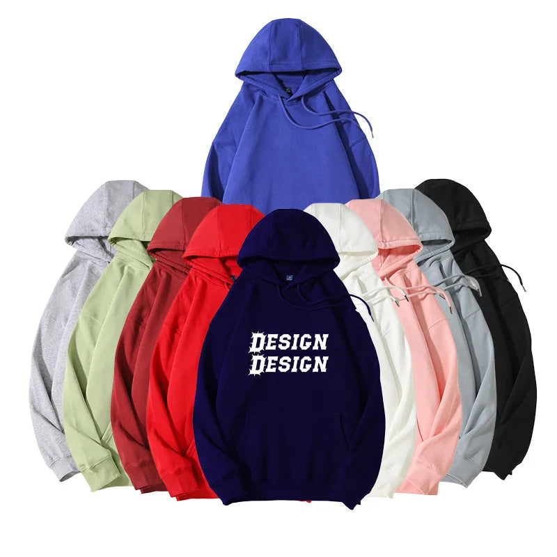 Men Clothes Custom Logo Printed  Oversized Hoodie Men 340 Gsm French Terry Fabric Drop Shoulder Sweatshirt