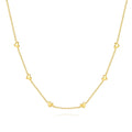 Fashion Jewelry Necklace 925 Sterling Silver Heart Charm Necklace 18k Gold Plated Necklace Women