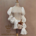 QUEENSGOWN High Quality Tulle Detachable Long Sleeves for Wedding Dresses Accessory Tops with Elegant Style