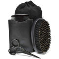 Factory Wholesale Price Cheap Beard Brush and Comb Set Beard Comb and Brush Beard Brush Black