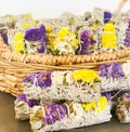 California All Sizes Handmade Organic Lavender Rosemary Therapeutical Salvia Apiana White Sage Smudge Stick Candles Bundles