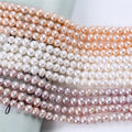 ZHUJI Wholesale Natural 7-8mm White Pink Purple Potato Shape Freshwater Loose Pearls Jewelry Grade a Third Party Certified