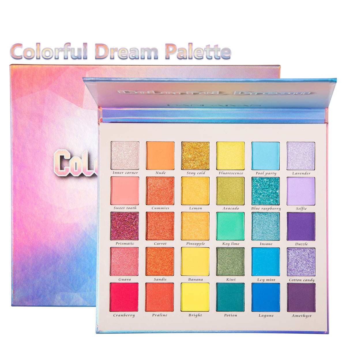 2022 Eyeshadow Shimmer Mstte Eyeshadow Palette Private Label No Copy Cat Sombra De Ojos Eyeshadow Palette Custom logo in rainbow
