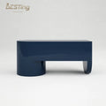 Modern Minimalist Designer Custom Blue Side Table
