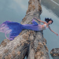Waterproof Mermaid Tails Skin Flipper Quick Dry Monofin Animal Print 2 Piece Set Plus Size for Women Adults Domestic Delivery