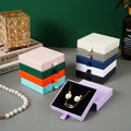 Customized Logo Square Ring Box Jewelry Gift Bag for Bracelet/Necklace/Earring Drawing Box Packaging Slide Drawer Paper Box