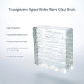 ADL Wholesale 150*150*50mm Solid Square Corrugated Glass Bricks with Water Ripple Design for Kitchen & Living Room Walls