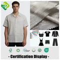 Sustainable 100% Linen Plain Knitted Fabric Eco-Friendly Dye Oeko-Tex Certified Pre-washed for Boys Girls' Garments Home