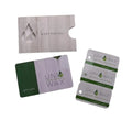 CR80 Standard Size Greeting Card Holder Coated Paper Cardboard Membership Gift Card Cut-Out Screen Printed Film Lamination CLF