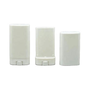 15G Transparent White PP Plastic Stick Container Empty Lipstick Tubes 15ml Bottom Filling Twist up Balm Deodorant Bottles