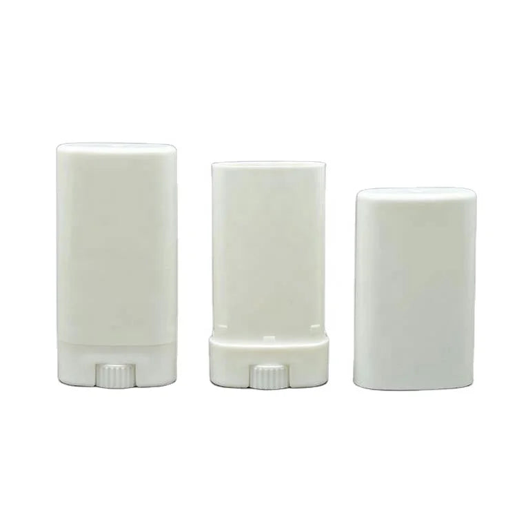 15G Transparent White PP Plastic Stick Container Empty Lipstick Tubes 15ml Bottom Filling Twist up Balm Deodorant Bottles