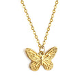 Custom Exquisite Butterfly Jewelry Necklace Non-tarnish Stainless Steel Gold Plated Butterfly Pendant Necklace for Women