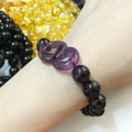 Round Beaded Gemstone Stone Bracelet with Infinity Symbol Stone