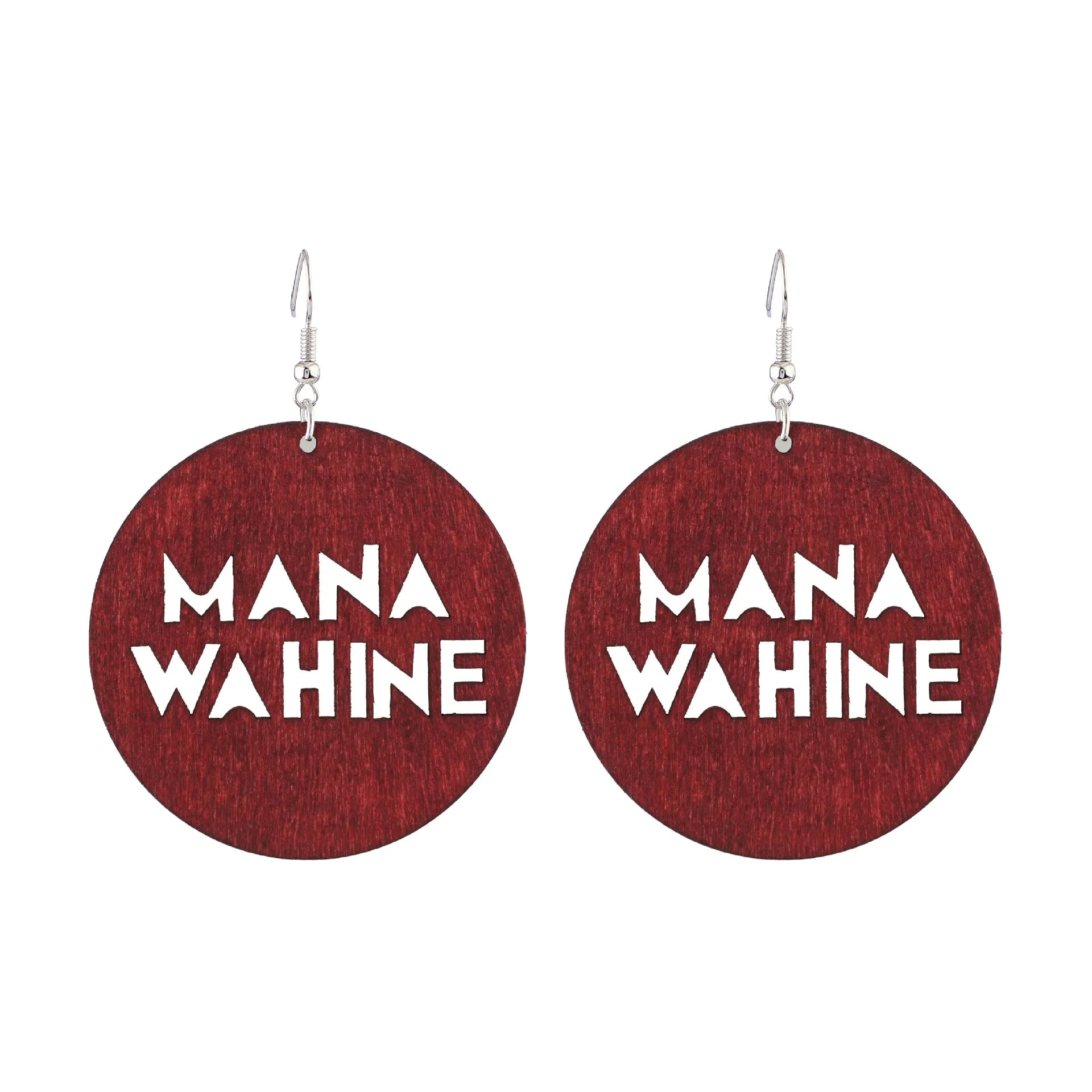Fashion Round Geometric Wood Hollow Earrings Laser Cut Wooden Jewelry Women Men Statement Ornaments Mother's Gift Hook Earrings