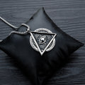 Moge Jewelry Colgante Retro Stainless Steel Devil's Eye Men's Necklace Fashion Punk Hip Hop Skull Pendant Necklace for Boys