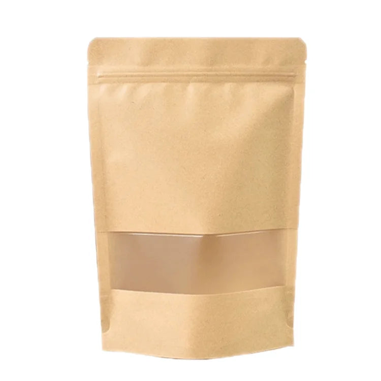 Eco Friendly Zipper Bags Stand up Pouch Packaging Packing Ziplock Zip Lock Print Custom Kraft Paper Bag With Your Own Logo