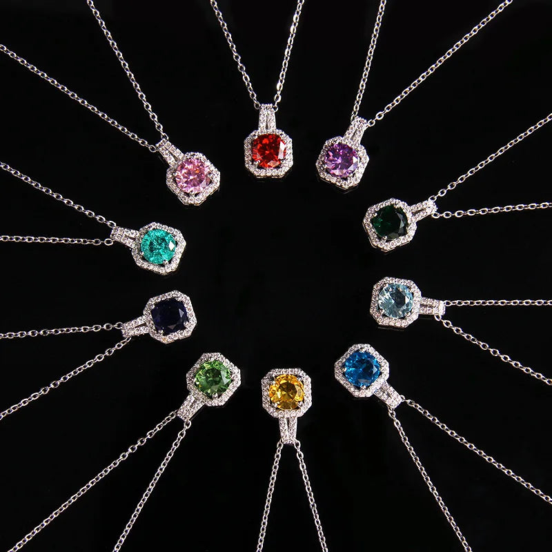 Collar De Mujer New Arrival Luxury Zircon Cubic Gemstone Choker Women Custom Diamond Stainless Steel Necklace