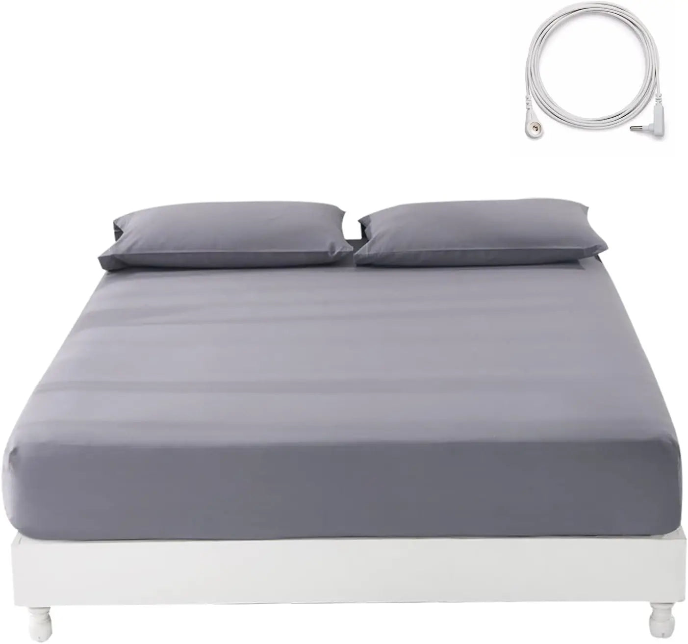 Grounding Sheets Queen Size 400TC 10% Silver Fiber 90% Soft Organic Cotton Bed Flat Sheets