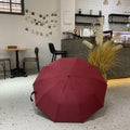 Wholesale Custom 10K Black Automatic 3-Fold Rain UV Umbrella with Logo Prints Classic Design