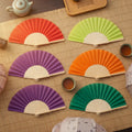 FAREA Spanish Wooden Wholesale Hand Fans Dance Performance Fabric Hand Fan for Decoration