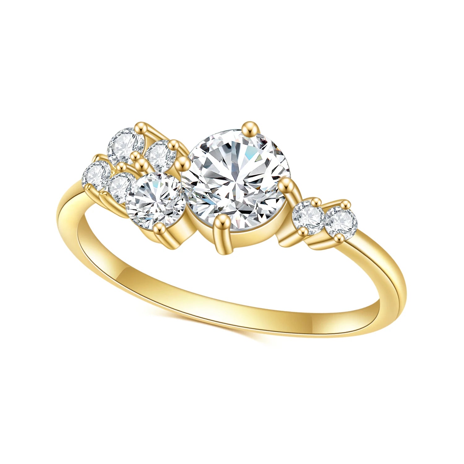 OL1007 Abiding Jewelry Factory 925 Wholesale Jewellery Silver 2024 Custom 6mm Moissanite Diamond Ring Wholesale