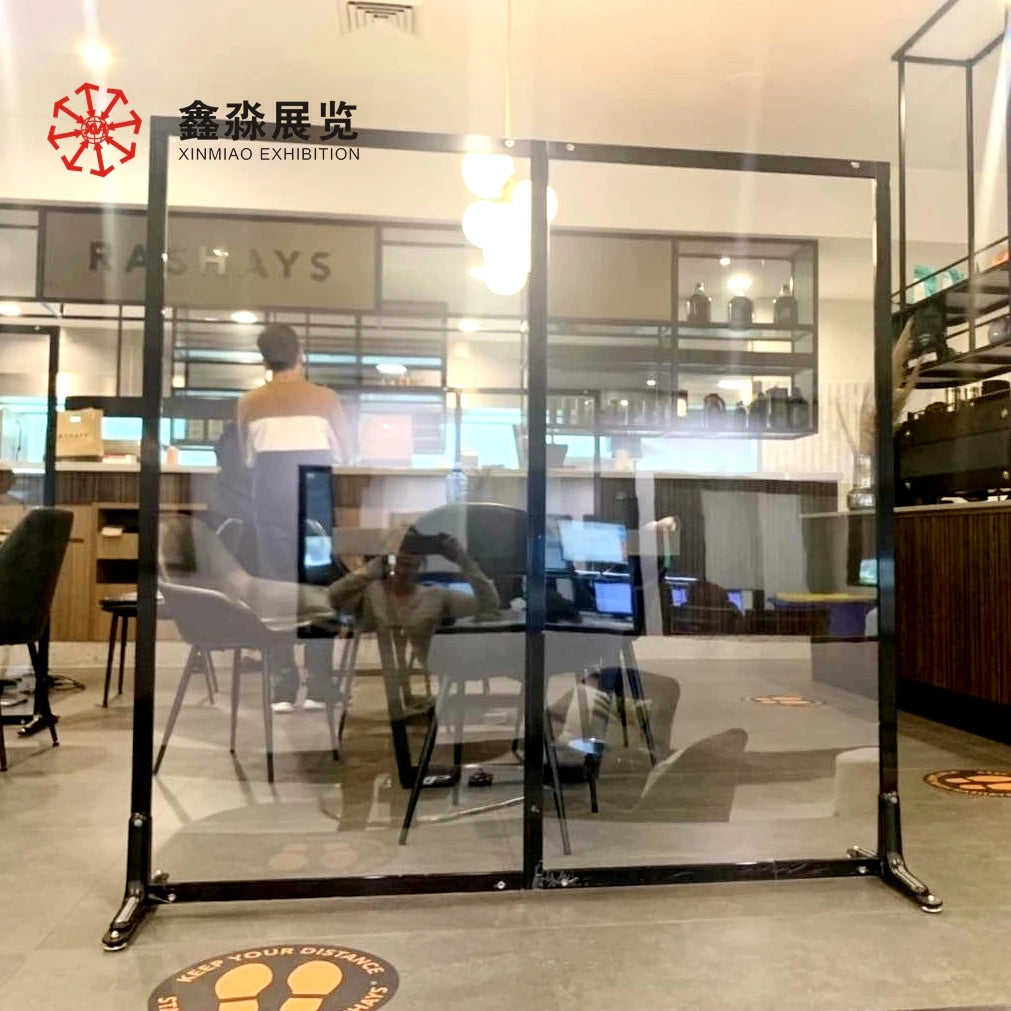 Export to US&Australia NEW DESIGN Clear Acrylic Room Divider for Restaurant and Office UseFree Standing Partitions