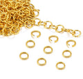 18k Gold Color Retaining Stainless Steel Open Single Loops Jump Single Connection Jewelry Accessories Findings