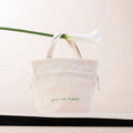 Mix Cotton and Hemp Custom Print Logo Canvas Handbag Cosmetic Drawstring Bag for Shopping