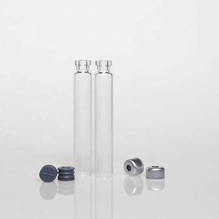 Dental Cartridge Syringes 1.5ml/1.8ml/3ml Frosted Glass Bottles with Rubber Stopper & Aluminum Cap Silk Screen Printed