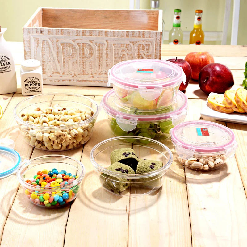 Good Quality 3 Piece Set Microwavable Food Fresh Keeping Meal Prep Storage Containers Easy Clip PC Customized Logo Color Box