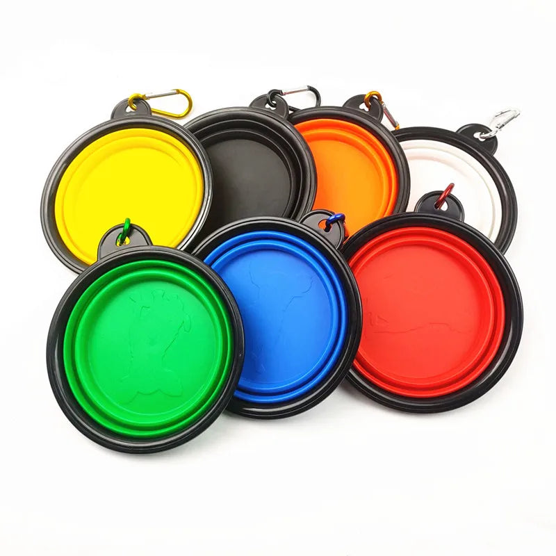 Soft Plastic Eco-Friendly Portable Collapsible Dog & Cat Travel Feeding Bowl