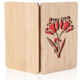 China Wholesale Handmade Wood Festival Card Birthday Gift for Girlfriend DIY Gift Wooden Greeting Card Gift Giving for Relatives