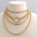 NM35234 Brass Jewelry Dainty Chunky Short Chain Necklace Gold Electroplated Choker Necklace Gift for Her