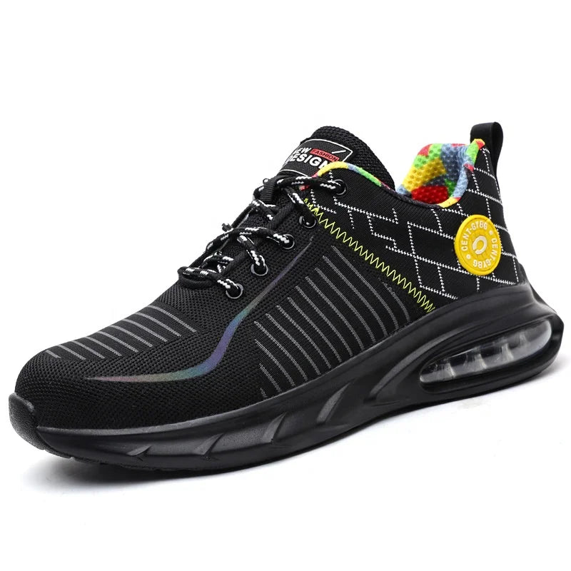 Breathable Safety Boots Steel Toe Ladies Lightweight Women Work Shoes in Stock Causal