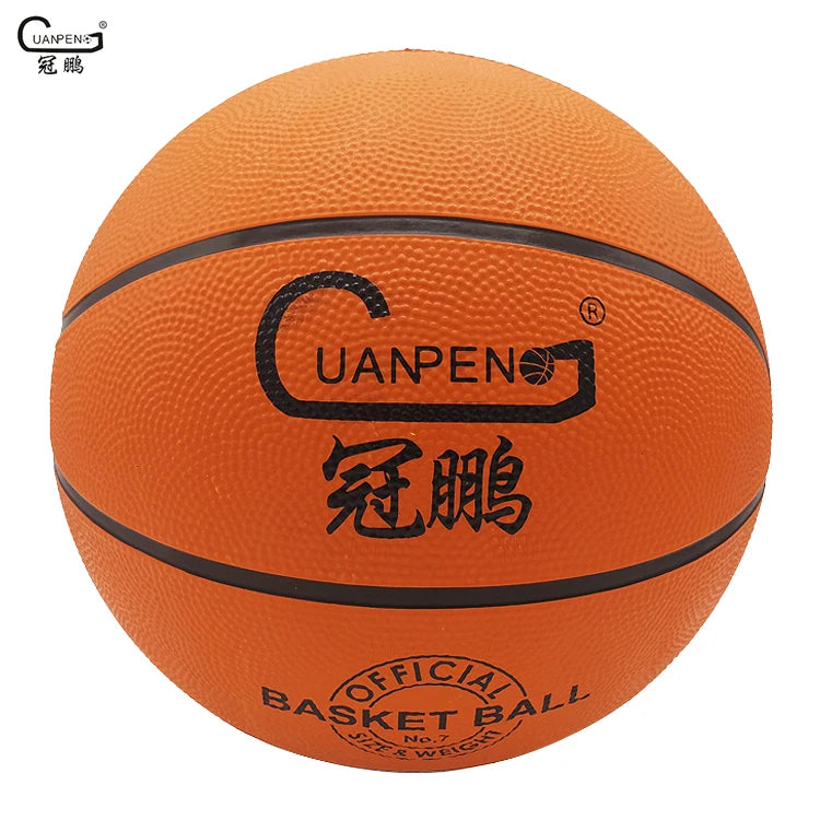 China Manufacturer Good Quality Orange Color Standard Size 7 / 6 / 5 Rubber Promotional Basketball for Indoor Outdoor Training