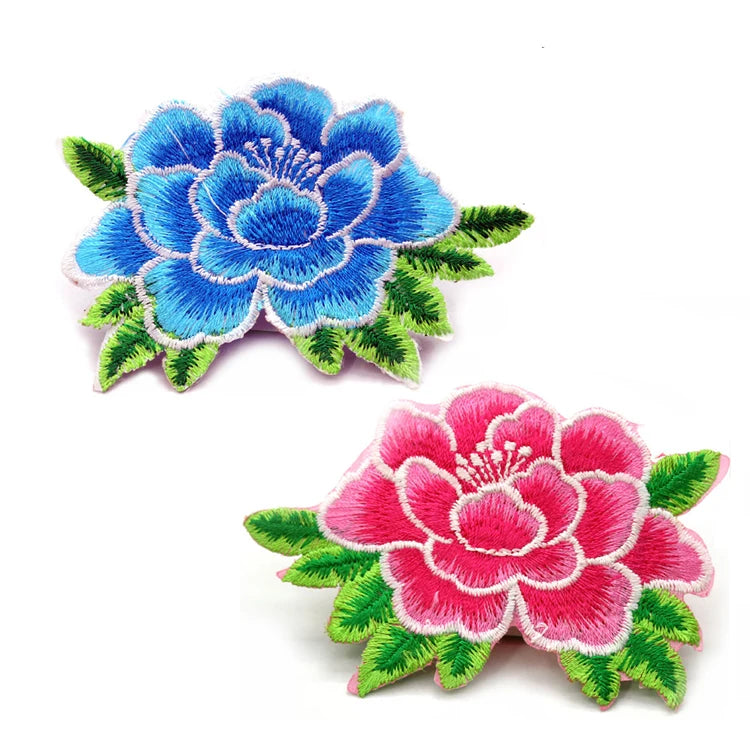 Beaded Sew on Woven Patch Custom Sticker Flag Embroidered Fabric Chenille Customized Patches Sequins 3D Eco-Friendly Free Stock