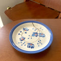 Wholesale Underglaze Color Antique Flower Ceramic Plate Medieval Dinner Plate