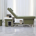 New Design Hair Salon Water Circulation Head Therapy Washing Chair Electric Lifting Head Treatment Shampoo Bed With Foot Spa