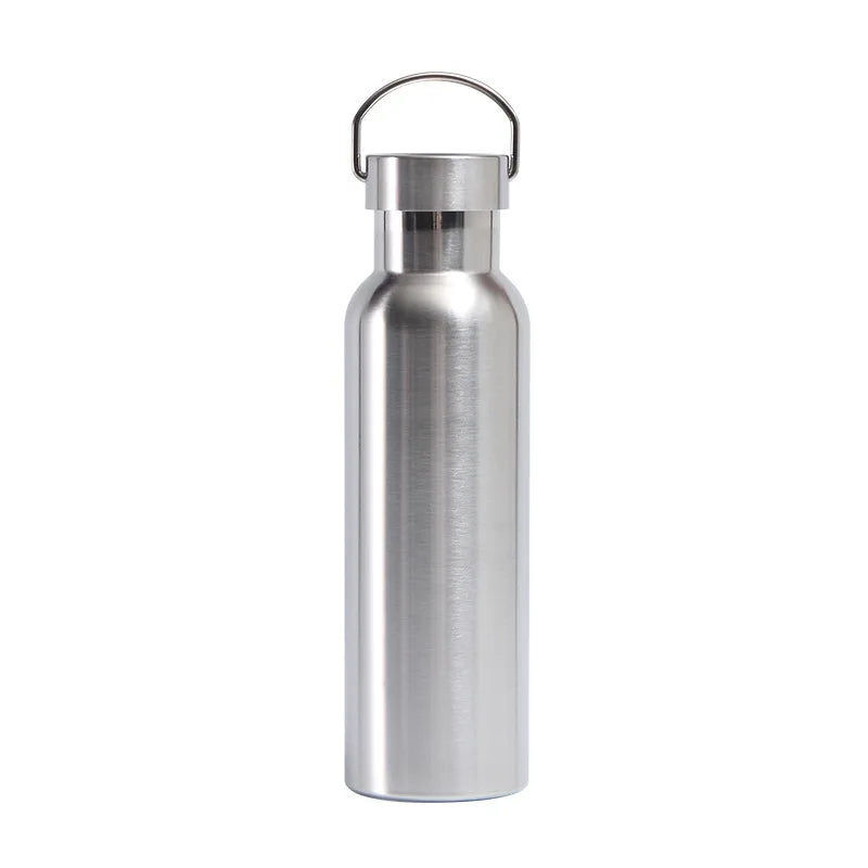 Wide-Mouth Double-Walled Stainless Steel Eco-Friendly Minimalist Travel Vacuum Flask Sports Water Bottle Insulated Seal Lid