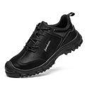 JIANKUN Industrial Work Safety Shoes for Men Wear-resistant Rubber High Quality Microfiber Leather Steel Toe Anti-Smash/Puncture
