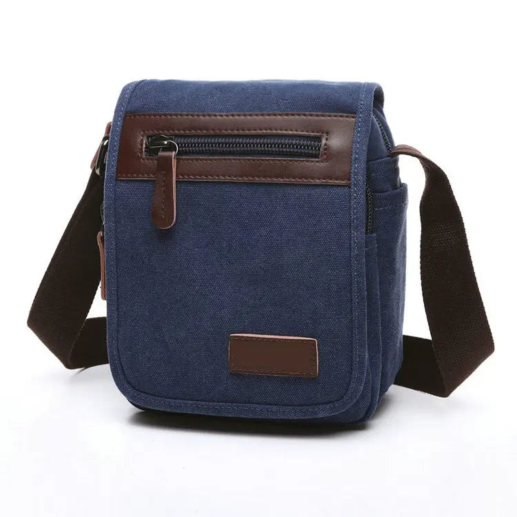 Custom Print Logo  Washed Vintage Cotton Canvas Side Sling Crossbody Luggage Travel Shoulder Messenger Bag for Men Women