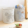 Folding Polyester Waterproof Canvas Fabric Laundry Dirty Clothes Storage Hamper Basket for Clothing Organizer and Bedding Use