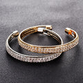 CAOSHI Fashion Jewelry Bracelets & Bangles Cheap Silver Gold Plated Cuff Bracelet Opening Cubic Zirconia Bangles Women