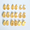 Plated Tear Drop Waterdrop Chunky Oval Hopps Teardrop Stud Bottega Earrings Gold 2023 Anti-tarnish Stainless Steel for Women 18K